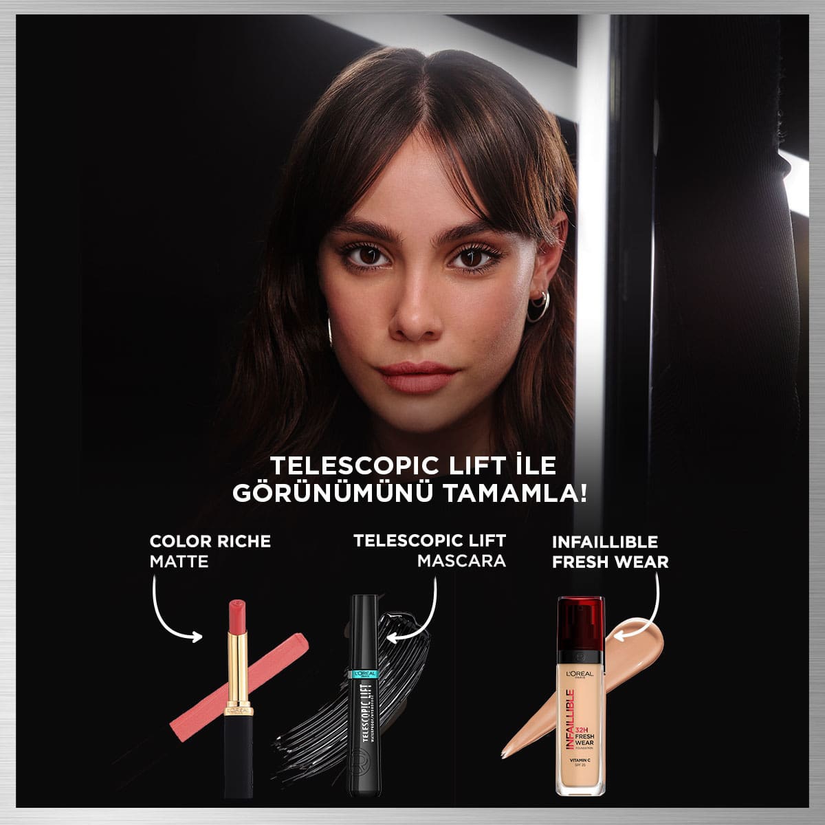  LOREAL PARIS LOREAL PARIS L'Oreal Paris Telescopic Lift Suya Dayanıklı Maskara  1 of 9 