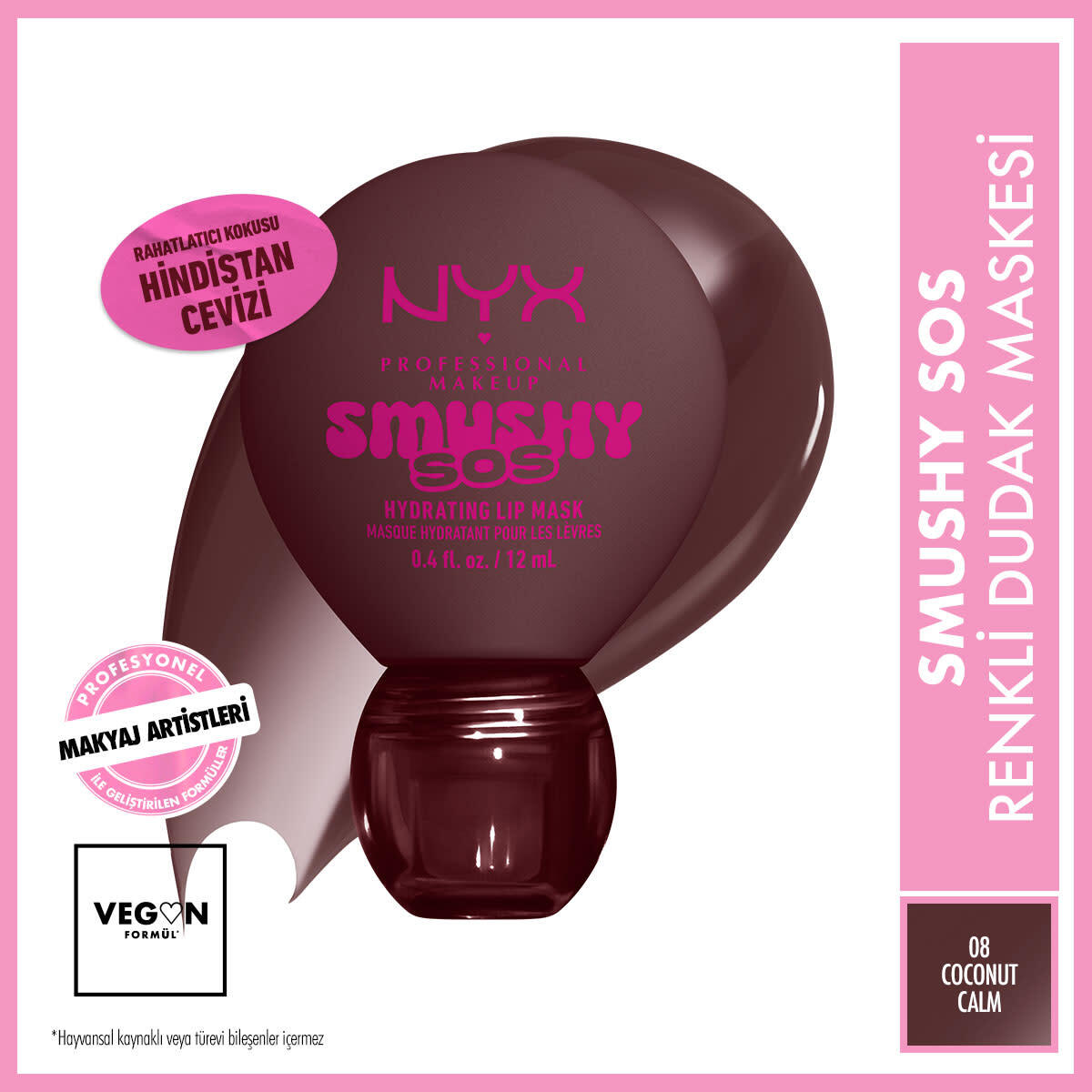 NYX NYX NYX SOFT MATTE SMUSHY SOS DUDAK BALMI COCONUT CALM 1 of 8