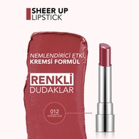 FLORMAR FLORMAR Flormar Sheer Up Parlak Bitişli Nemlendirici Etkili Ruj No: 012 Intense Love 1 of 9
