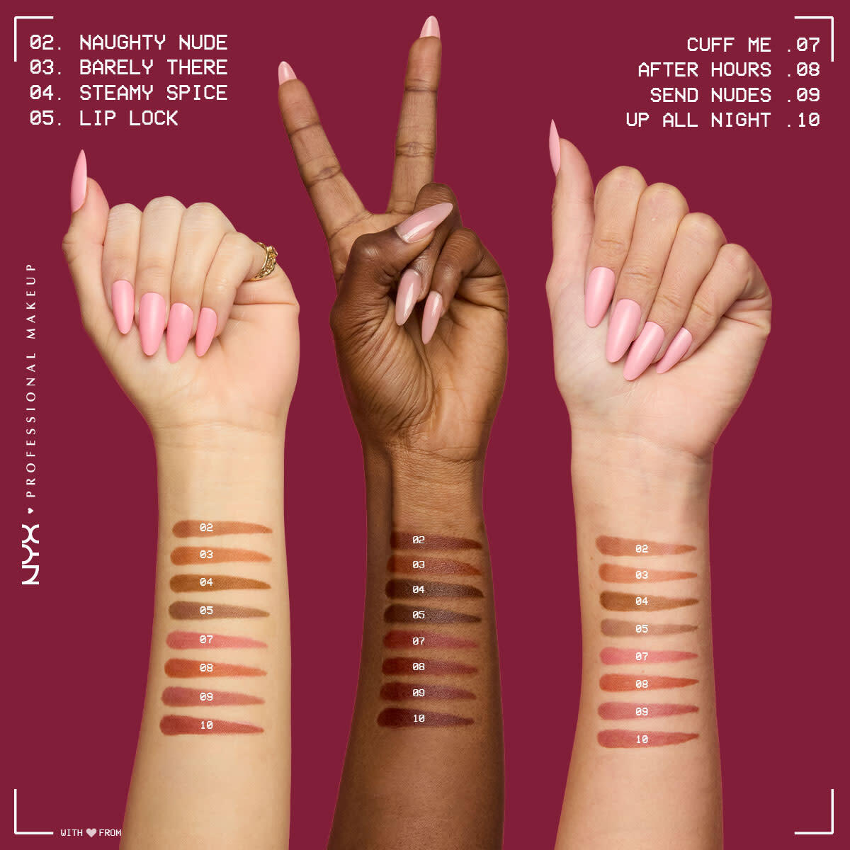  NYX NYX Nyx Professional Makeup Lip Lingerie Stain Dudak Kalemi 010 Up All Night  1 of 11 