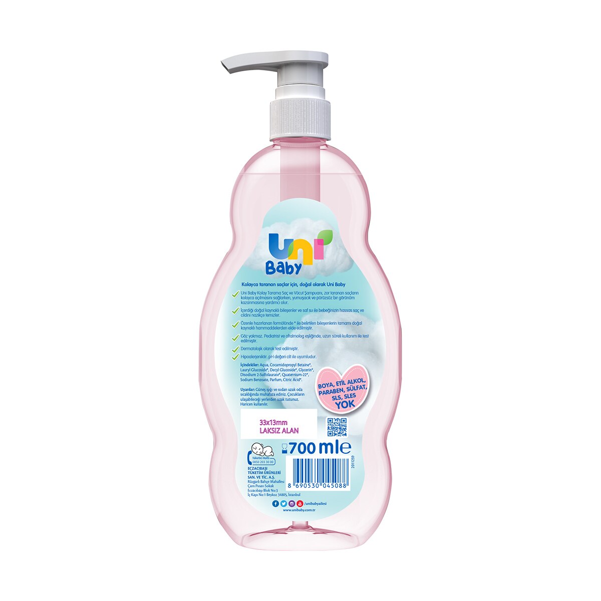  UNI UNI Uni Şampuan Kolay Tarama 700 ml  1 of 2 