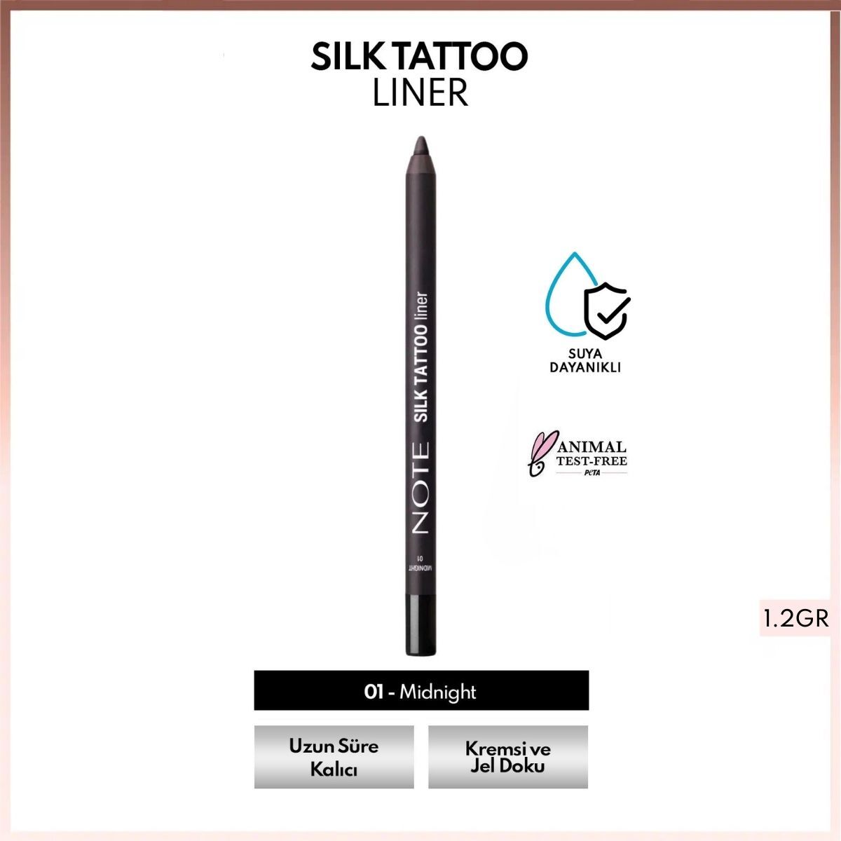  NOTE NOTE Note Silk Tattoo Göz Kalemi 01 Midnight  1 of 2 