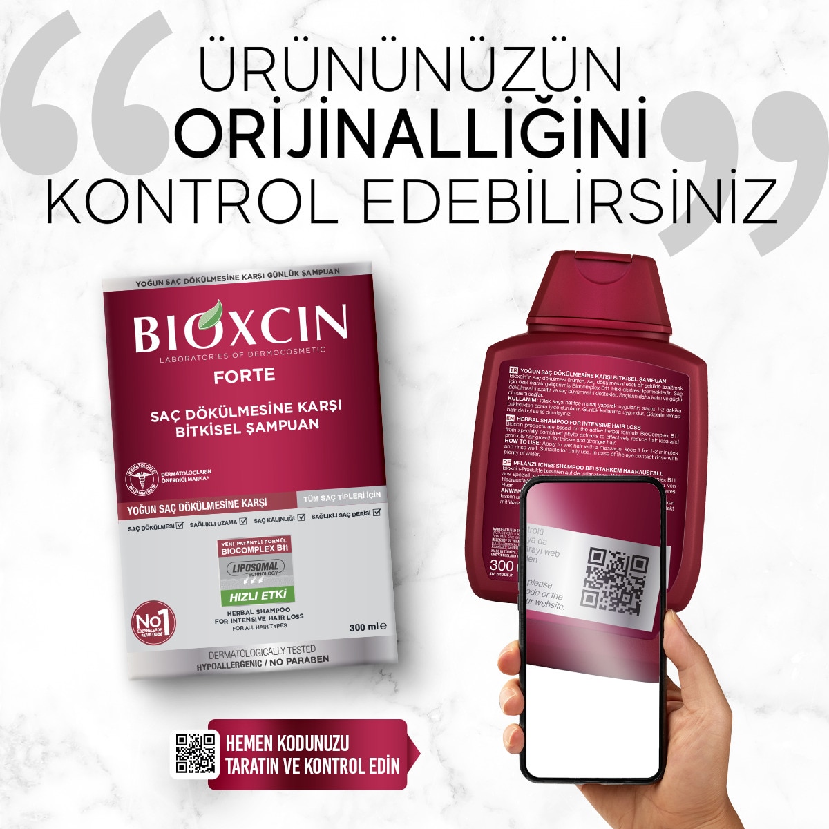  BIOXCIN BIOXCIN Bioxcin Forte Şampuan Yoğun Saç Dökülmesine Karşı 300 ml  1 of 7 