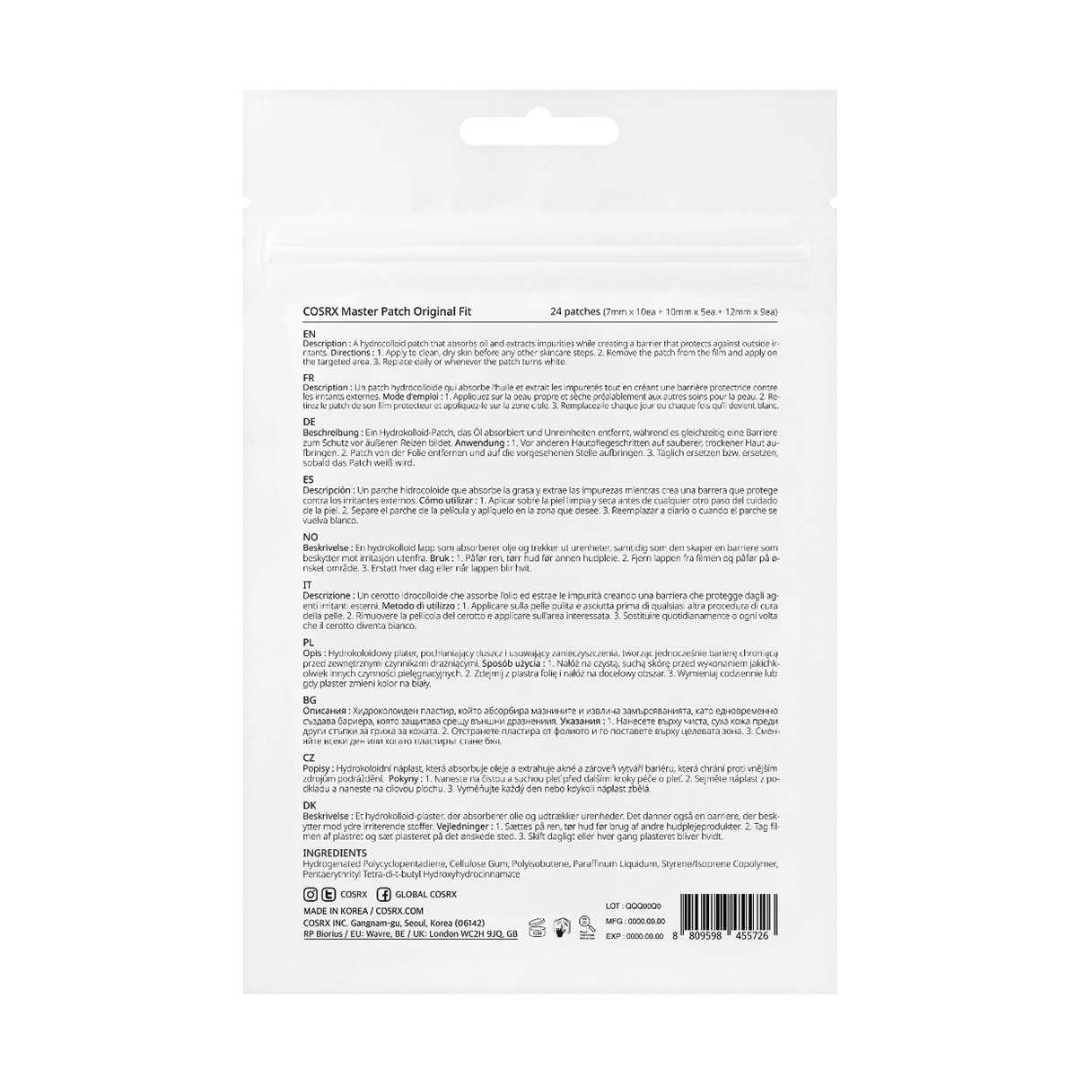  COSRX COSRX Cosrx Master Patch Original Fit Akne Bandı 24 Adet  1 of 2 