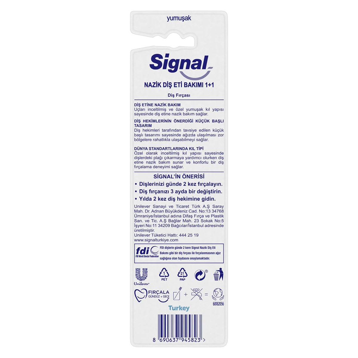  SIGNAL SIGNAL Signal Nazik Diş Eti Bakımı 1+1 Diş Fırçası  1 of 8 