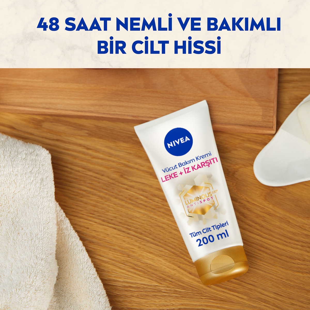 NIVEA BODY NIVEA BODY Nivea Luminous630 Leke ve İz Karşıtı Nemlendirici Vücut Bakım Kremi 200 ml 1 of 13