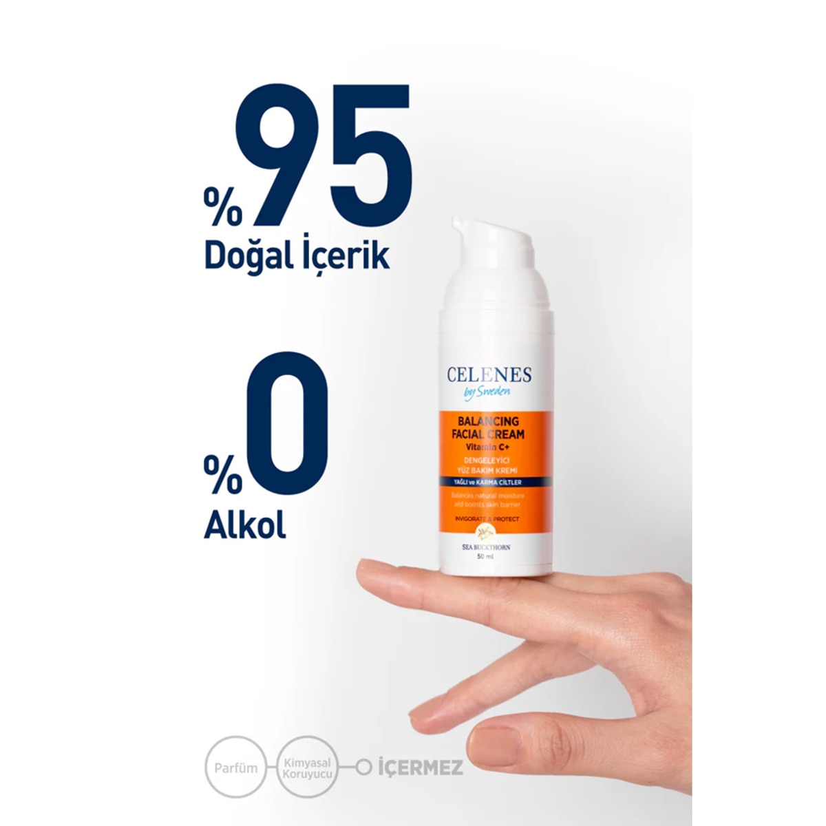 CELENES CELENES Celenes Sea BuckThorn Yüz Bakım Kremi Dengeleyici Yağlı ve Karma Ciltler 50 ml  1 of 5 