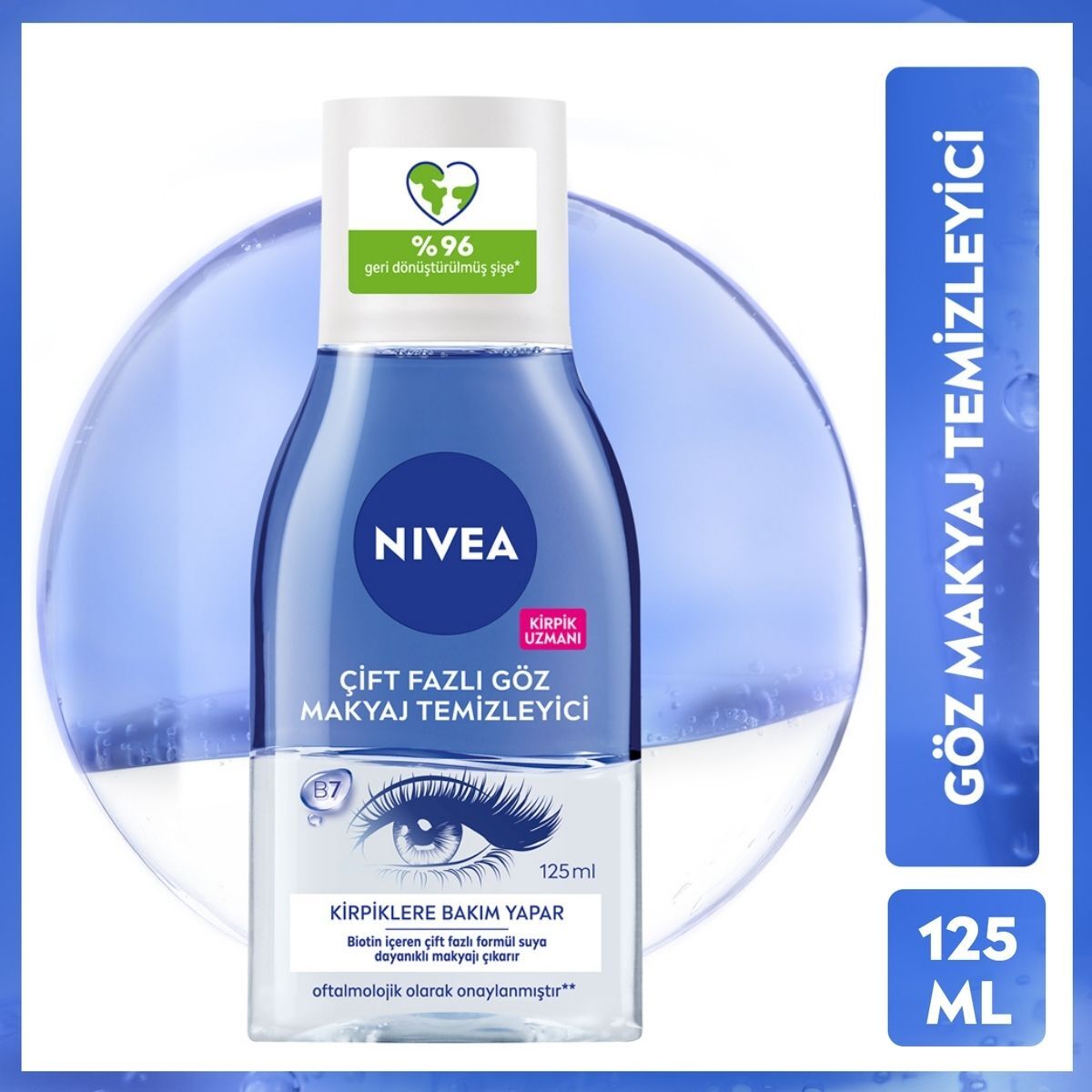 NIVEA VISAGE NIVEA VISAGE Nivea Çift Fazlı Suya Dayanıklı Göz Makyaj Temizleyici 125 ml 1 of 7