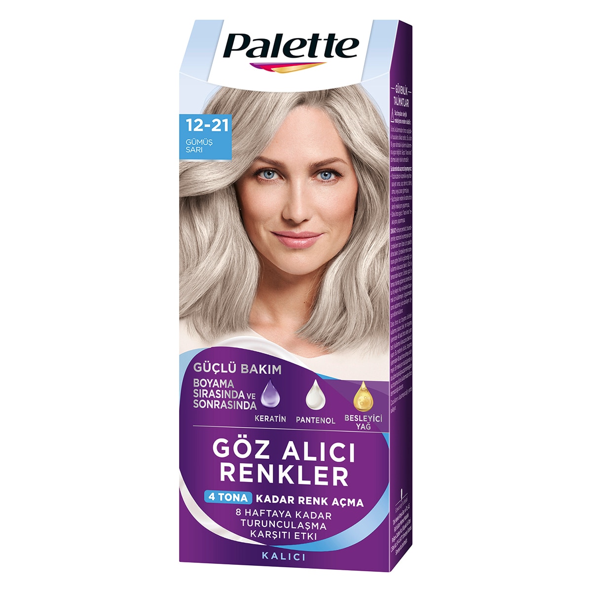  PALETTE NATURAL COLORS PALETTE NATURAL COLORS Palette Naturel Göz Alıcı Renkler Saç Boyası 12-21 Gümüş Sarı  1 of 10 
