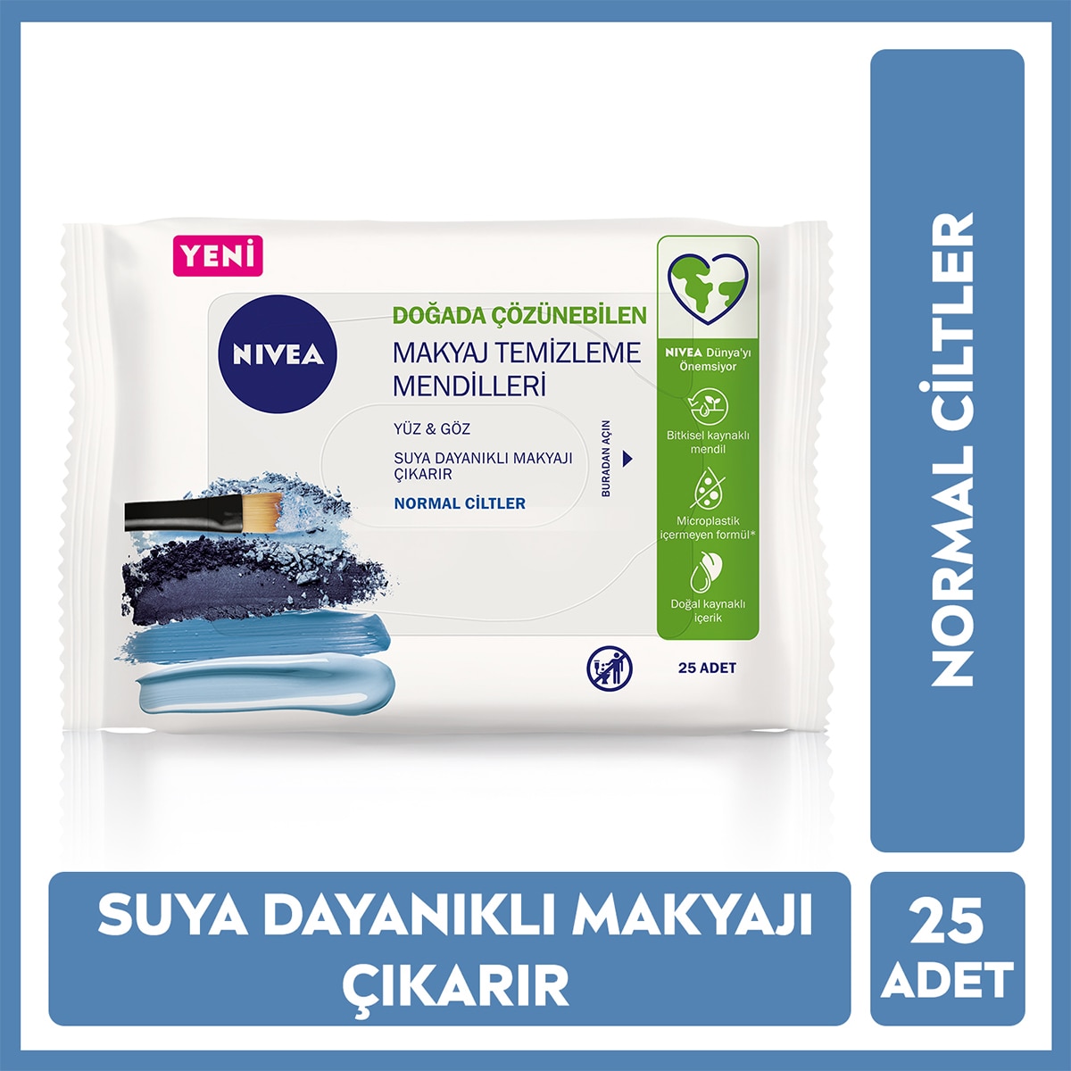  NIVEA VISAGE NIVEA VISAGE Nivea Makyaj Temizleme Mendili Yüz ve Göz Normal Ciltler için 25 Adet  1 of 6 