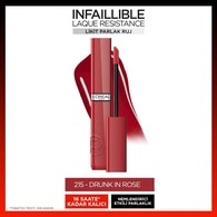 L'Oreal Paris Infaillible Laque Resistance Likit Parlak Ruj 215 Drunk in Rose