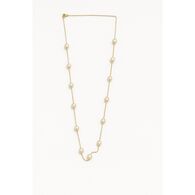 Volenia Kolye Altın Renkli zincirli İnci