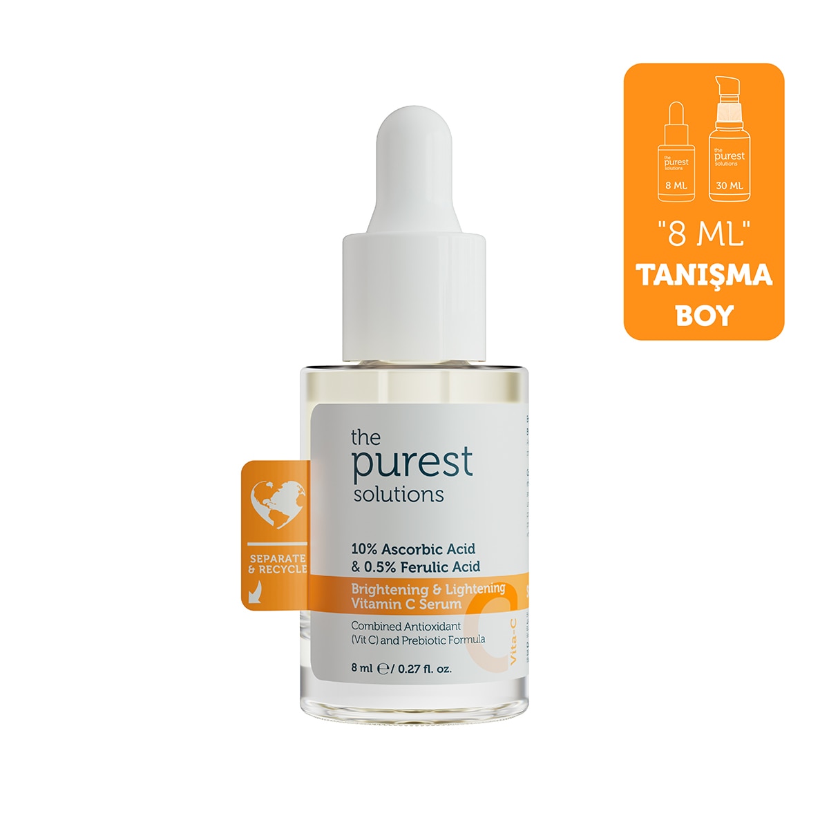  THE PUREST SOLUTIONS THE PUREST SOLUTIONS The Purest Solutions Aydınlatıcı ve Cilt Tonu Eşitleyici C Vitamini Cilt Serumu 8 ml  1 of 9 
