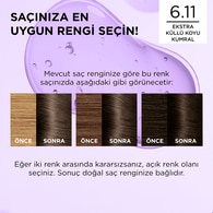L'Oreal Paris Excellence Saç Boyası Ekstra Küllü Koyukumral 6.11