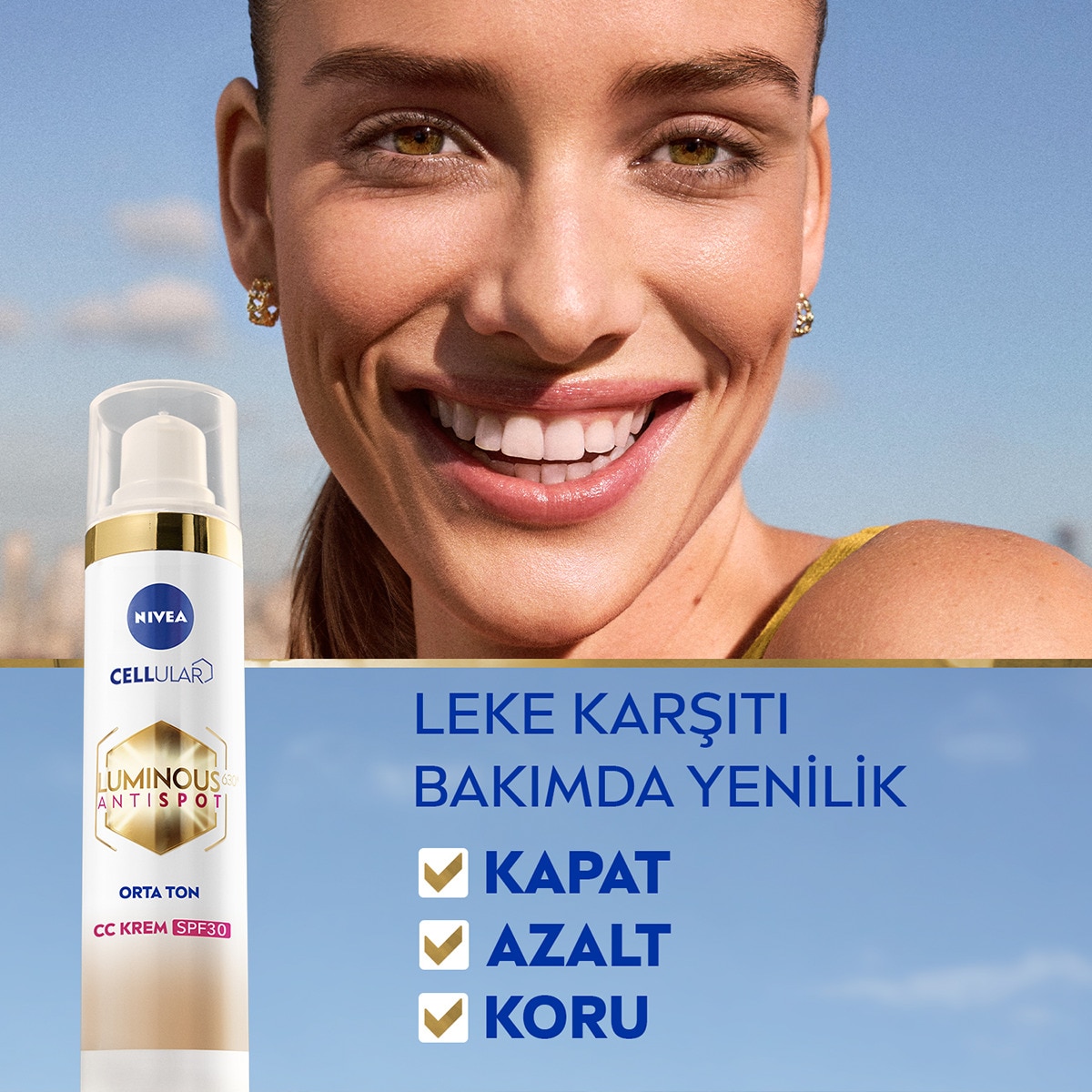 NIVEA VISAGE NIVEA VISAGE Nivea Luminous630 Leke Karşıtı CC Krem SPF30 Orta Ton 40 ml 1 of 8