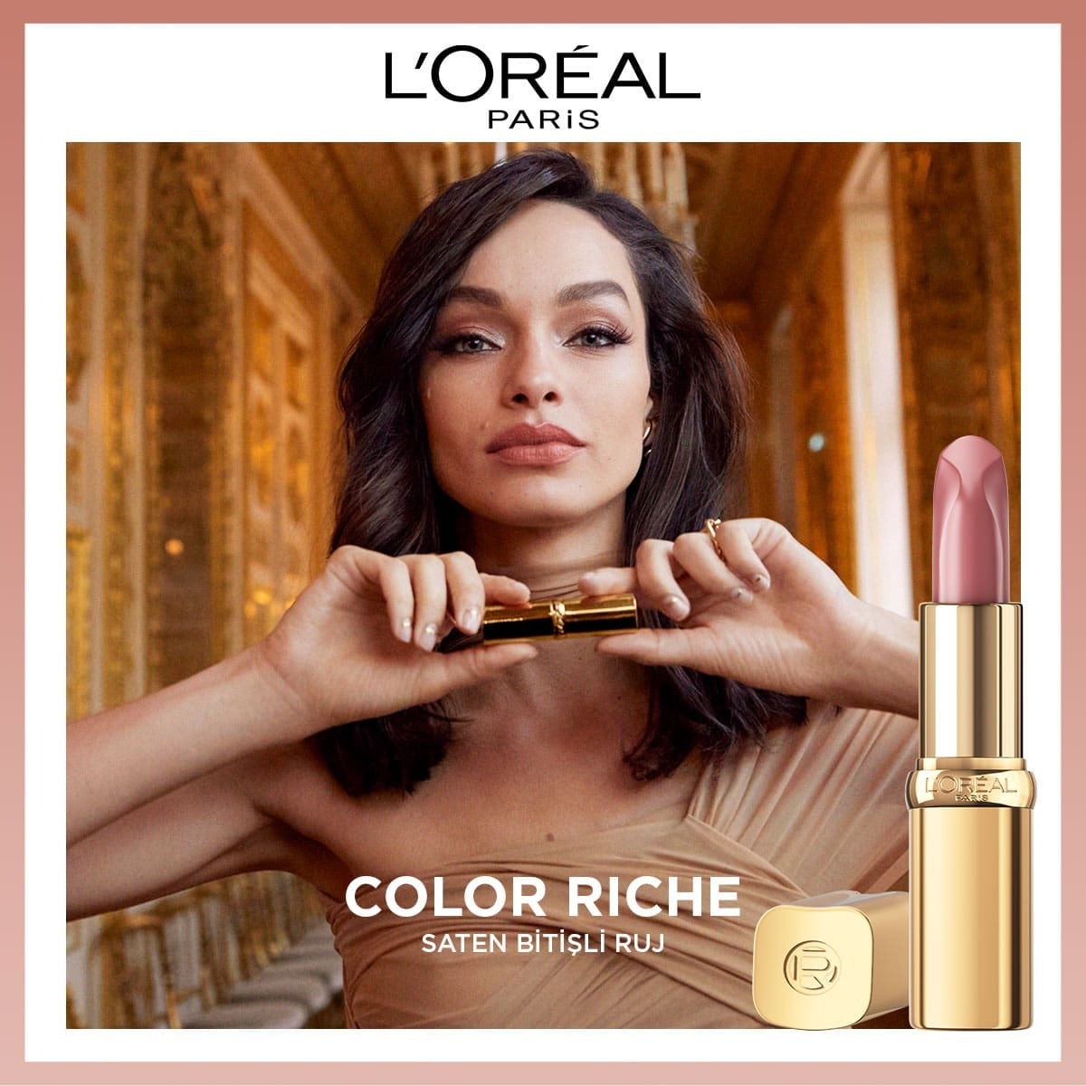 LOREAL PARIS LOREAL PARIS L'Oreal Paris Color Riche Saten Bitişli Ruj 601 Worth It 1 of 7