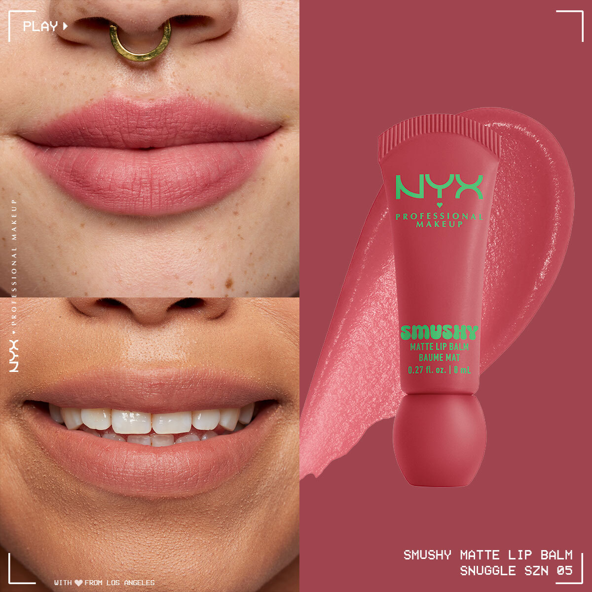 NYX NYX Nyx Professional Makeup Soft Matte Smushy Dudak Balmı Snuggle Szn 05 1 of 8