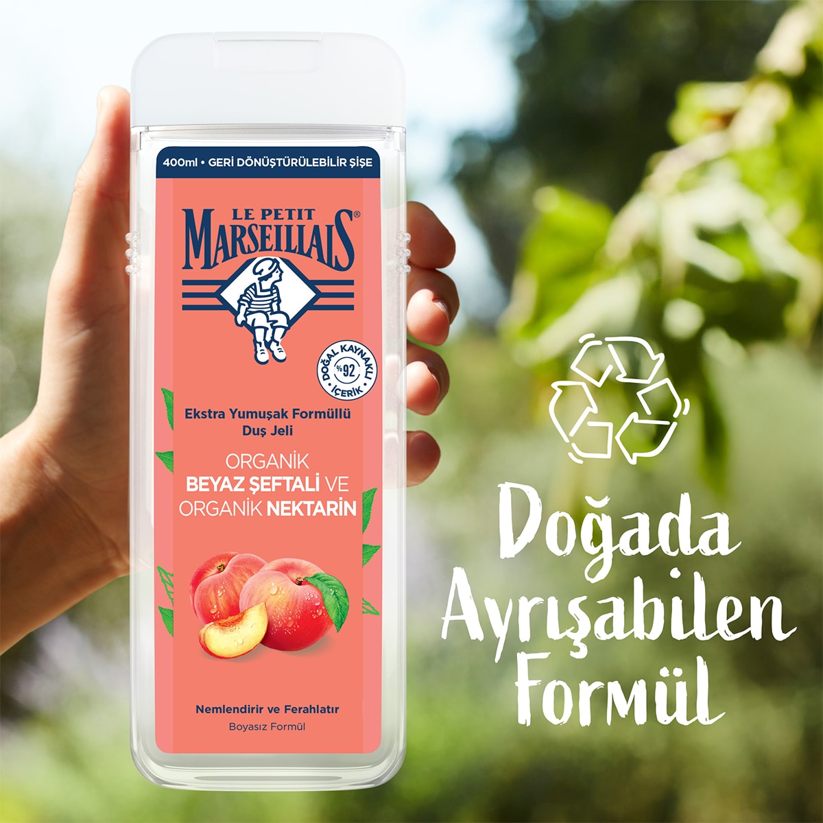  LE PETIT MARSEILLAIS LE PETIT MARSEILLAIS Le Petit Marseillais Şeftali ve Nektarin Duş Jeli 400 ml  1 of 3 