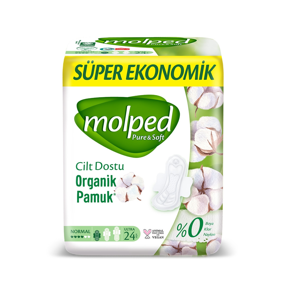  MOLPED MOLPED Molped Pure And Soft Normal Süper Ekonomik 24 Adet  1 of 1 Molped Pure And Soft Normal Süper Ekonomik 24 Adet