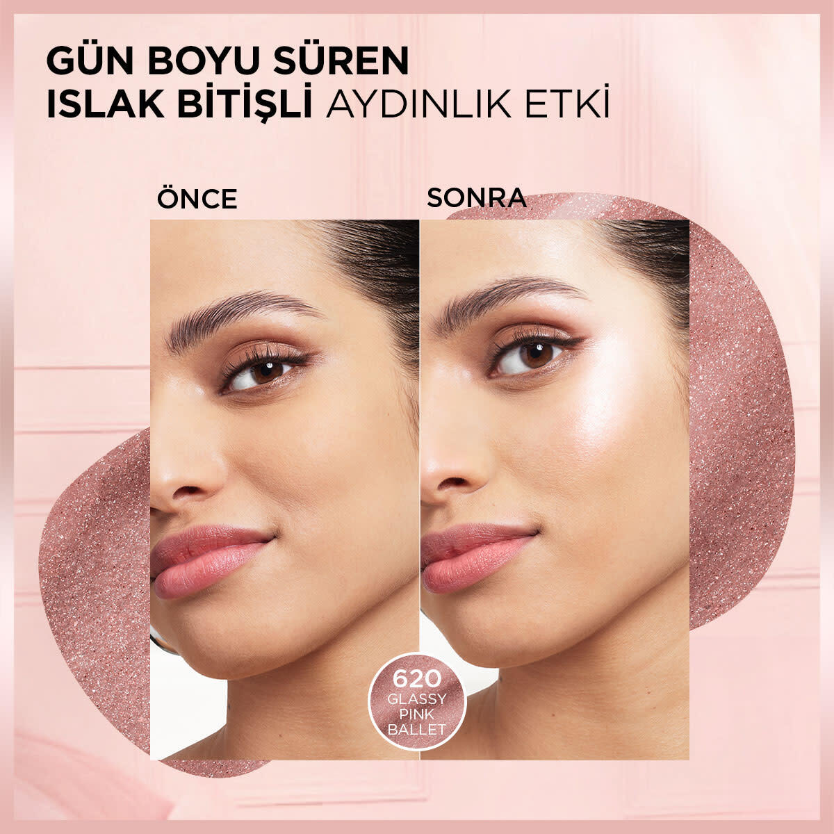  LOREAL PARIS LOREAL PARIS L’Oreal Paris Lumi Glass Islak Bitişli Stick Aydınlatıcı 620 Glassy Pink Ballet  1 of 9 