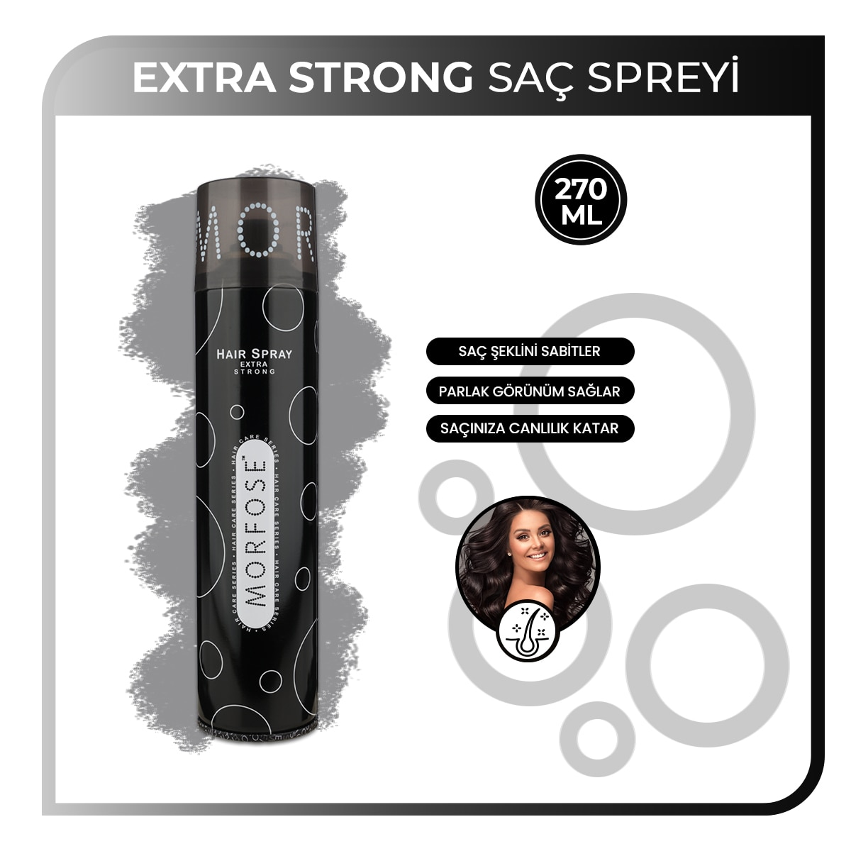  MORFOSE EXC. MORFOSE EXC. Morfose Extra Strong Saç Spreyi 270 ml  1 of 3 