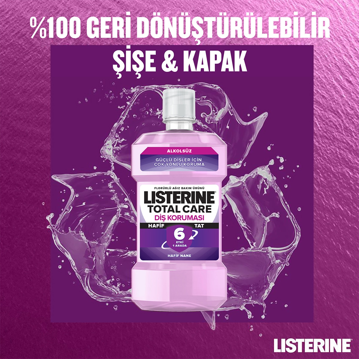  LISTERINE LISTERINE Listerine 6 Etki 1 Arada Zero Ağız Suyu 500 ml  1 of 5 