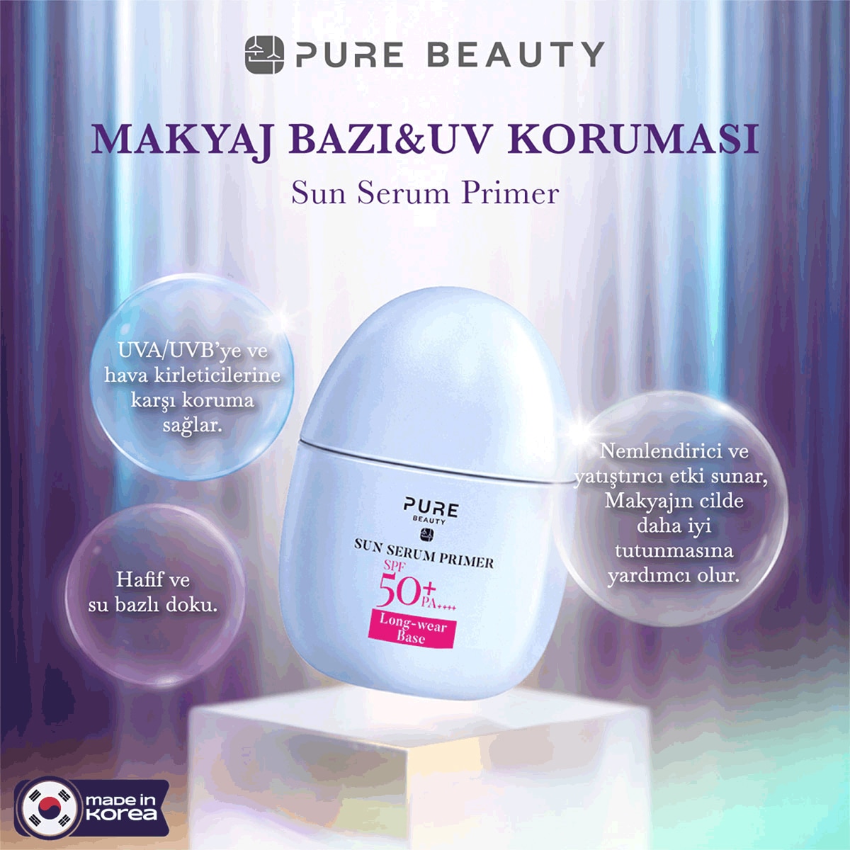 PURE BEAUTY PURE BEAUTY Pure Beauty Yüz Güneş Koruyucu Serum SPF50+ 40 ml 1 of 4