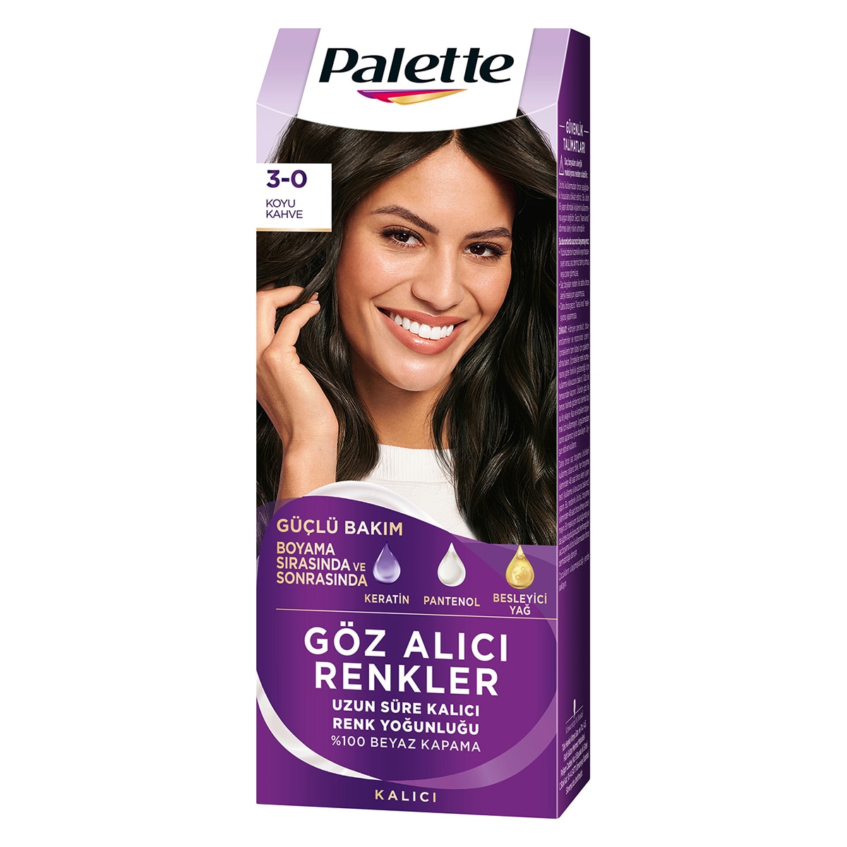  PALETTE NATURAL COLORS PALETTE NATURAL COLORS Palette Göz Alıcı Renkler Saç Boyası 3-0 Koyu Kahve  1 of 9 