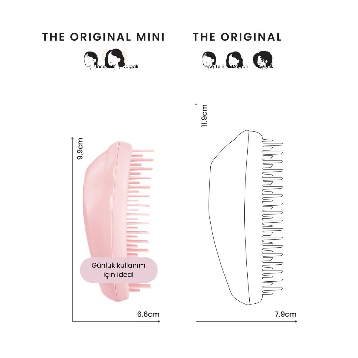  TANGLE TEEZER TANGLE TEEZER Tangle Teezer Saç Fırçası Mini Pembe  1 of 7 