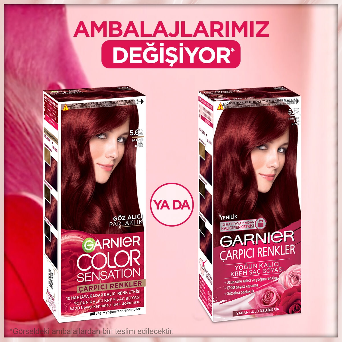 GARNIER GARNIER Garnier Çarpıcı Renkler Saç Boyası Parlak Lal Kızılı No: 5,62  1 of 8 