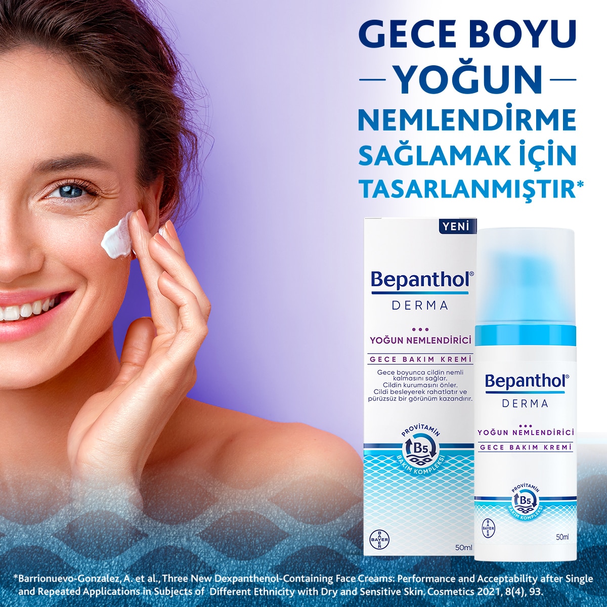  BEPANTHOL BEPANTHOL Bepanthol Derma Gece Kremi Yoğun Nemlendirici 50 ml  1 of 9 