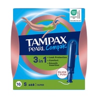 Tampax Pearl Compak Tampon Super 16'lı
