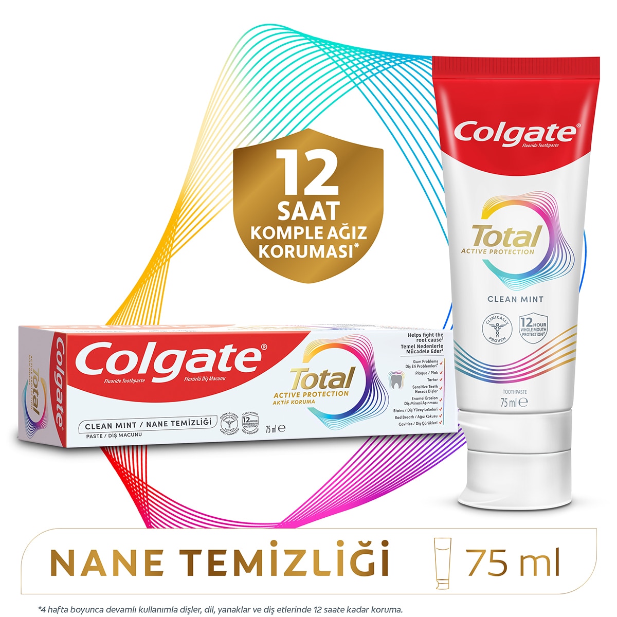 COLGATE COLGATE Colgate Total Gelişmiş Nane Temizliği Darwin 75 ml 1 of 4