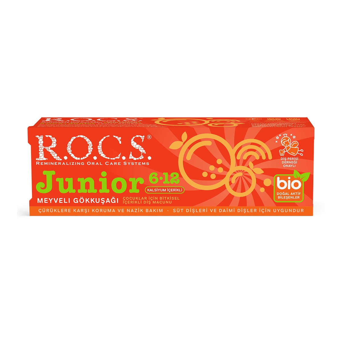  ROCS ROCS Rocs Junior Diş Macunu Gökkuşağı 6-12 Yaş 60 ml  1 of 3 