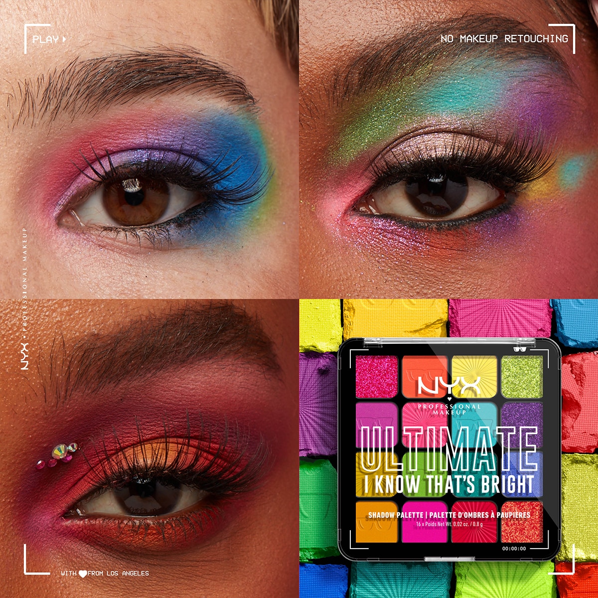  NYX NYX Nyx Professional Makeup Ultimate Shadow Palette I Know Thats Bright Göz Farı Paleti  1 of 6 