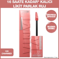 Maybelline New York Super Stay Vinyl Ink Likit Parlak Ruj 100 Charmed