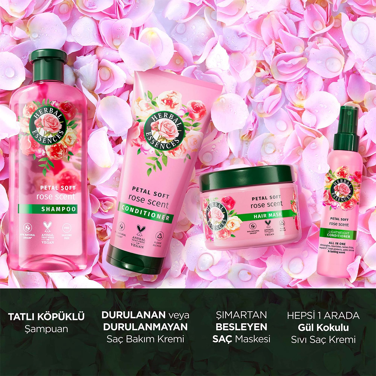 HERBAL ESSENCES HERBAL ESSENCES Herbal Essences Saç Spreyi Gül Esanslı 145 ml 1 of 6