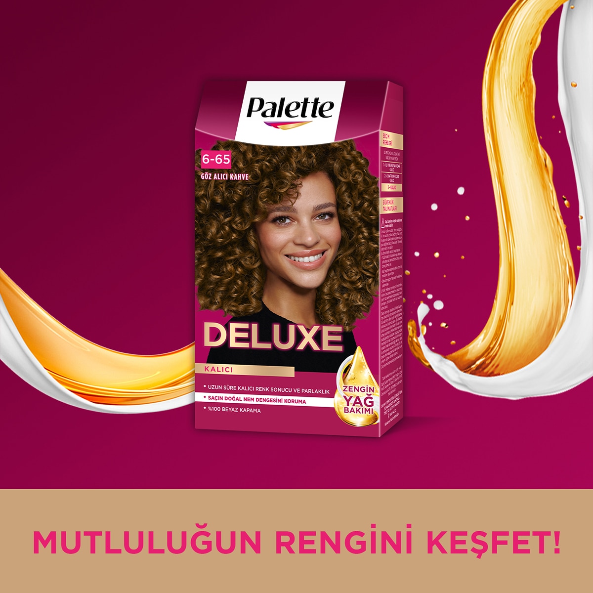  PALETTE PALETTE Palette Deluxe Saç Boyası 6-65 Göz Alıcı Kahve  1 of 9 