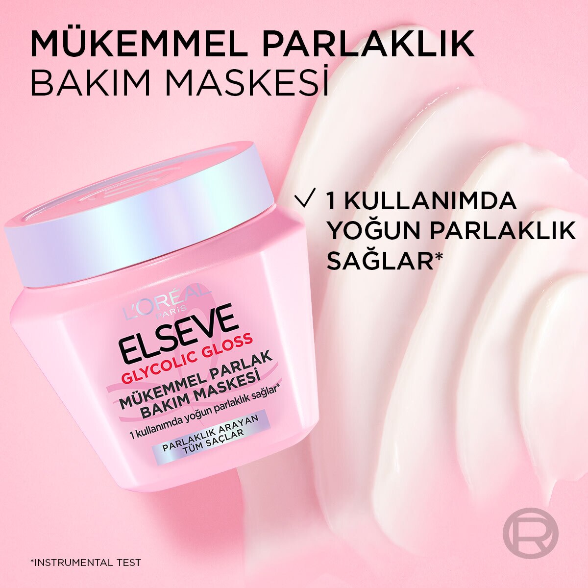 ELSEVE ELSEVE Elseve Glycolic Gloss Mükemmel Parlaklık Veren Saç Bakım Maskesi 300 ml 1 of 8
