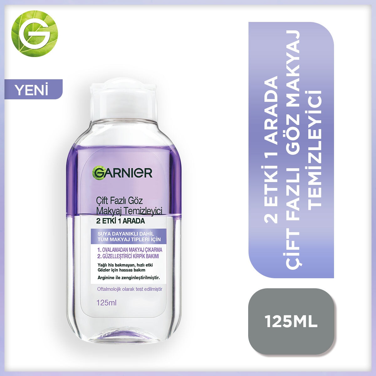 GARNIER GARNIER Garnier Çift Fazlı Göz Makyaj Temizleyici 125 ml  1 of 6