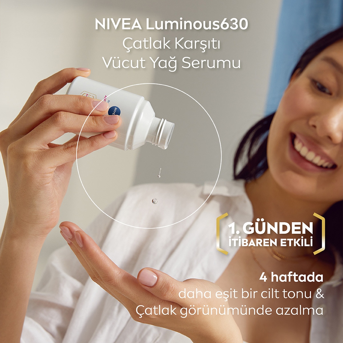  NIVEA BODY NIVEA BODY Nivea Luminous630 Çatlak Karşıtı Nemlendirici Vücut Yağ Serumu 100 ml  1 of 12 