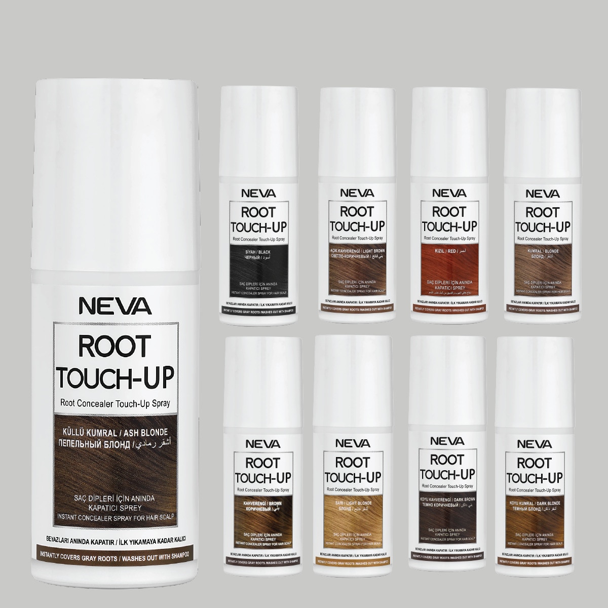  NEVA NEVA EXC. Neva Root Touch-Up Kapatıcı Sprey Küllü Kumral 75 ml  1 of 4 