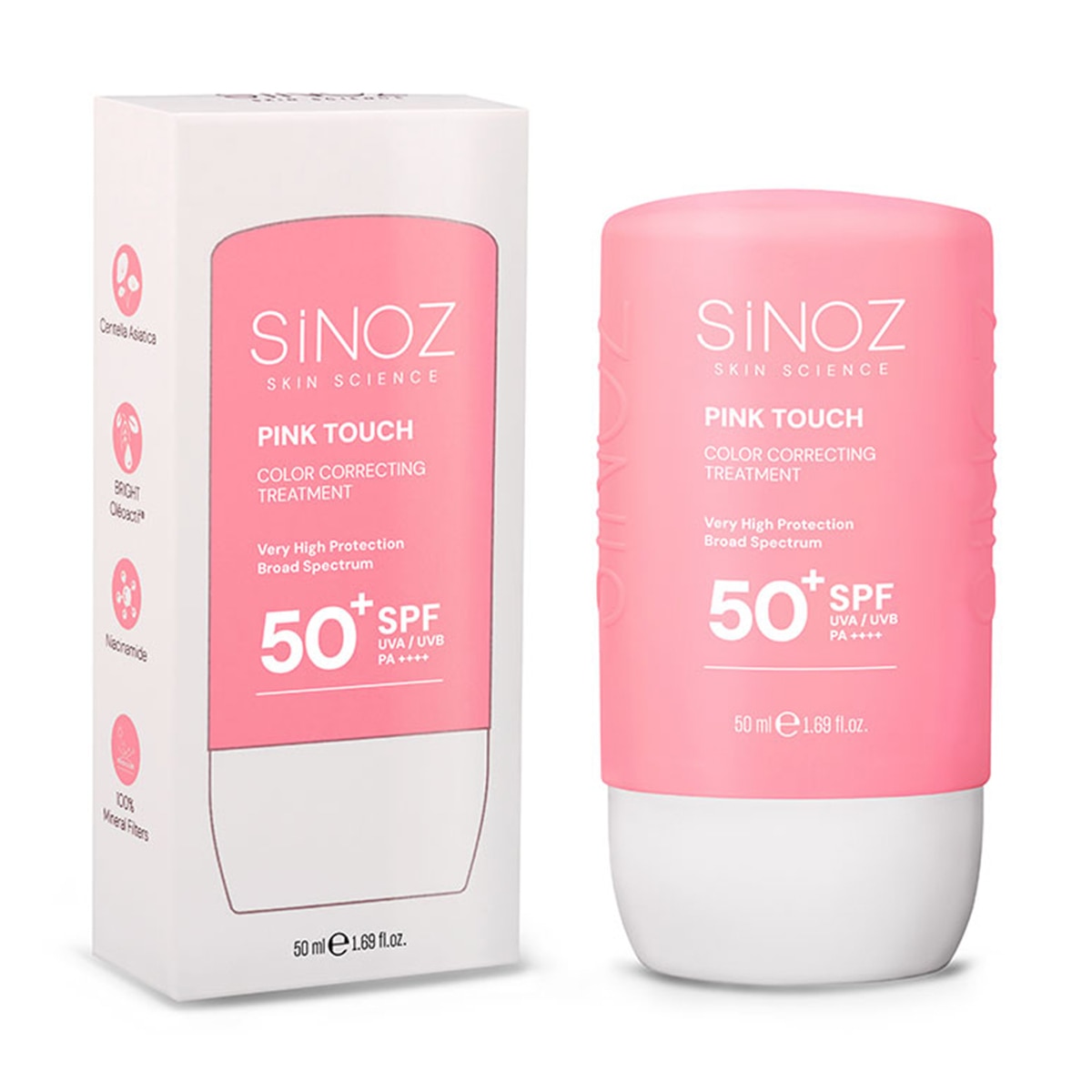  SİNOZ SINOZ Sinoz Pink Touch Ton Eşitleyici Yüz Güneş Kremi SPF50+ 50 ml  Sinoz Pink Touch Ton Eşitleyici Yüz Güneş Kremi SPF50+ 50 ml