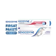  SENSODYNE SENSODYNE EXC. Sensodyne Sağlıklı Beyazlık Diş Macunu 75 ml + Diş Eti Bakımı Diş Fırçası Seti 