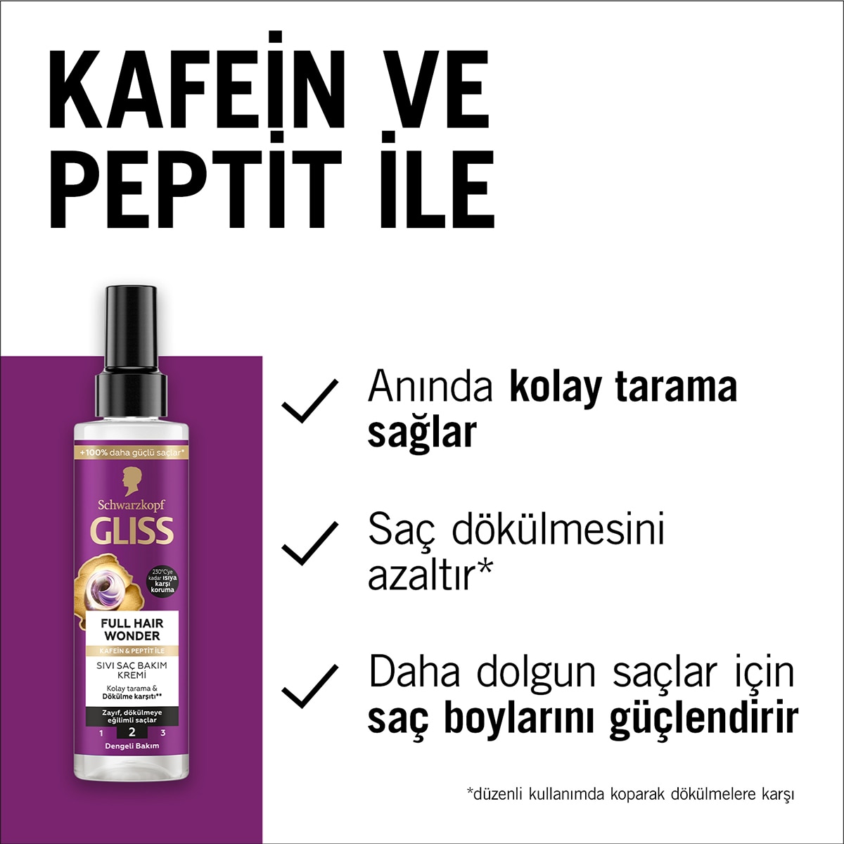  GLISS GLISS Glıss Sıvı Saç Kremi Full Hair Wonder 200 ml  1 of 9 