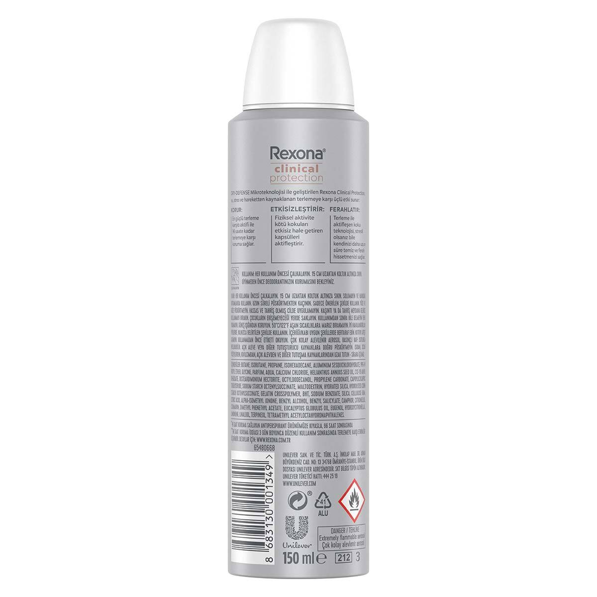  REXONA REXONA Rexona Clinical Protection Confidence Kadın Deodorant 150 ml  1 of 9 