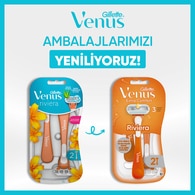 GILLETTE VENUS GILLETTE VENUS Gillette Venus Riviera Kullan At Kadın Tıraş Bıçağı 2'li 1 of 11