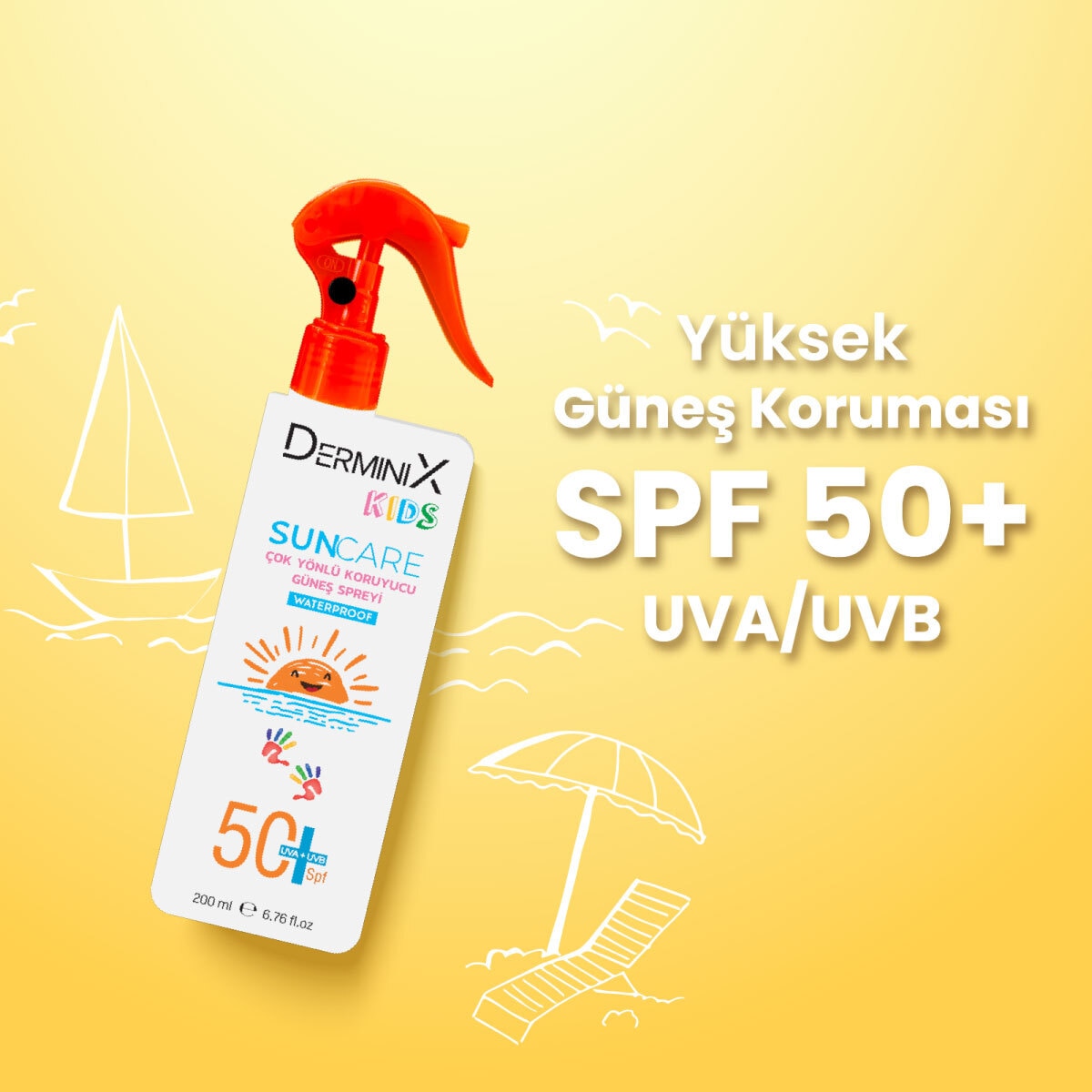 DERMINIX DERMINIX Derminix Çocuk Vücut Güneş Kremi SPF50 200 ml 1 of 6
