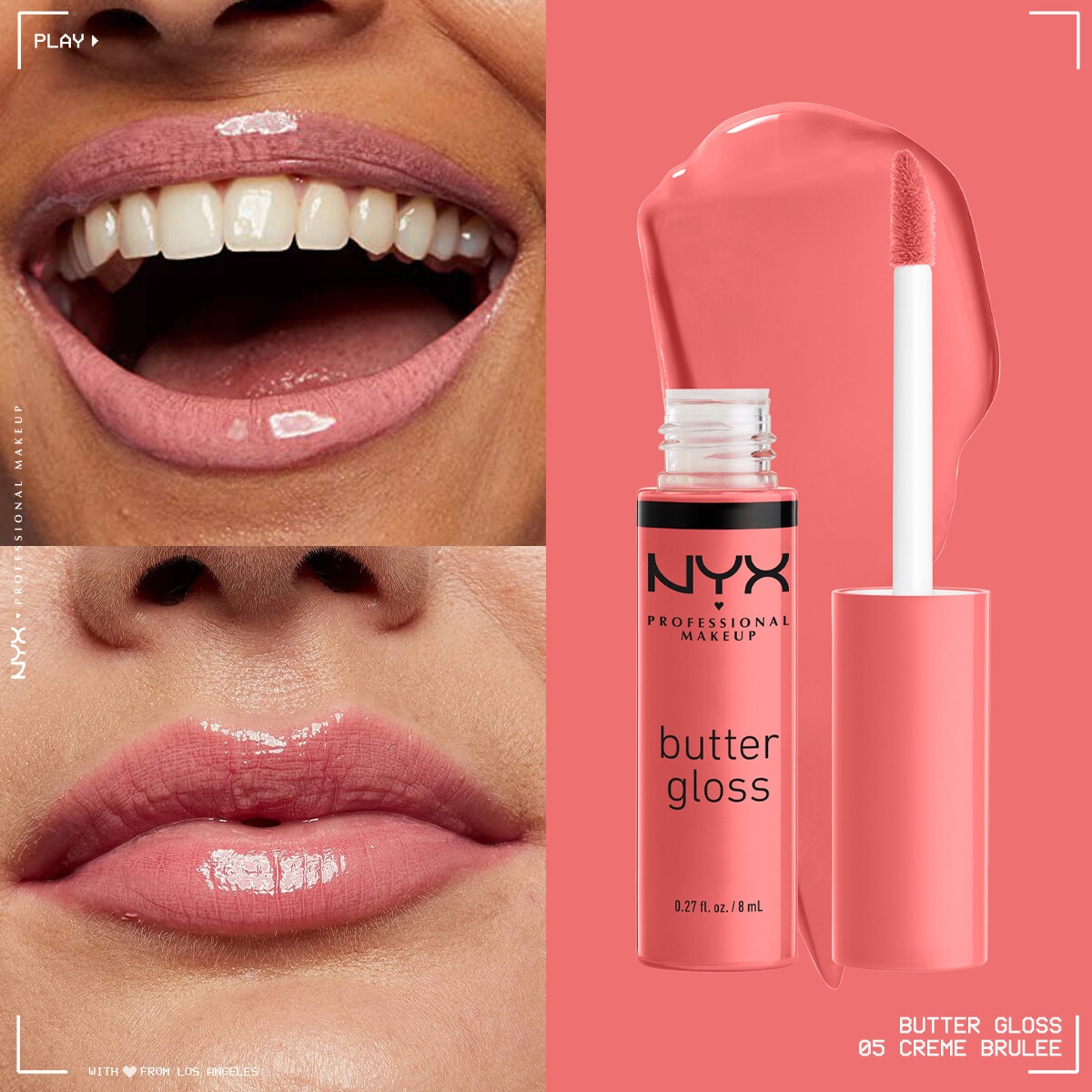 NYX NYX Nyx Professional Makeup Butter Gloss Dudak Parlatıcısı Crème Brulée 1 of 6