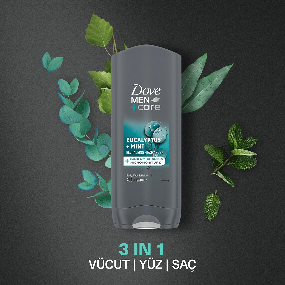  DOVE MEN DOVE MEN Dove Men +Care Eucalyptus + Mint Duş Jeli 400 ml  1 of 11 